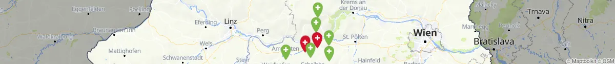 Kartenansicht für Apotheken-Notdienste in der Nähe von Maria Taferl (Melk, Niederösterreich)